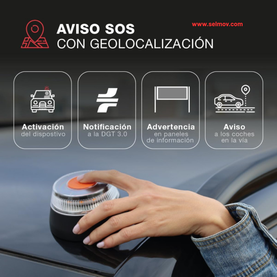 Luz de Emergencia V16 | Conectividad DGT | Geolocalizacion